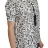 Dolce & Gabbana Musical Instrument Print Silk Collared Top