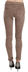 Chic Brown Slim Fit Skinny Jeans