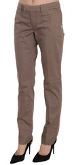 Chic Brown Straight Cut Trousers