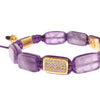 Nialaya Dazzling Diamond Gold-Plated Amethyst Bracelet