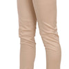 Just Cavalli Elegant Cream Low Waist Skinny Trousers