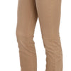 Just Cavalli Chic Brown Mid Waist Skinny Trousers