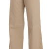 Just Cavalli Beige Mid Waist Flared Luxury Trousers