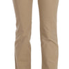 Just Cavalli Beige Mid Waist Straight Leg Pants