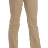 Just Cavalli Beige Mid Waist Straight Leg Pants