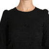 Dolce & Gabbana Elegant Black Floral Crewneck Blouse