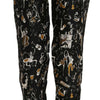 Dolce & Gabbana Elegant High Waist Tapered Silk Pants