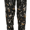 Dolce & Gabbana Elegant High Waist Tapered Silk Pants