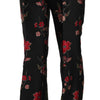 Dolce & Gabbana Elegant Floral Print Boot Cut Trousers