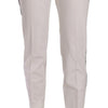 Dolce & Gabbana Elegant White Stripe Wool Tapered Trousers