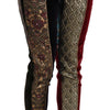 Dolce & Gabbana Elegant Multicolor Jacquard Cropped Pants