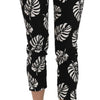 Dolce & Gabbana Elegant Skinny Capri With Palm Print