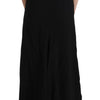 John Richmond Elegant Flare Maxi Evening Dress with Crystal Accents