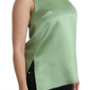 Dolce & Gabbana Elegant Silk Sleeveless Top in Light Mint Green