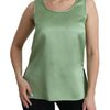 Dolce & Gabbana Elegant Silk Sleeveless Top in Light Mint Green