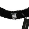 Dolce & Gabbana Elegant Black Lambskin Scarf