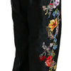 Dolce & Gabbana Elegant High Waist Wide Leg Floral Pants