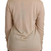 Dolce & Gabbana Elegant Beige Lace Crew Neck Cashmere Blouse