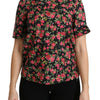 Dolce & Gabbana Elegant Black Floral Crew Neck Top