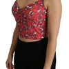 Dolce & Gabbana Elegant Floral Brocade Cropped Top