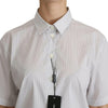 Dolce & Gabbana Elegant White Cotton Polo Top