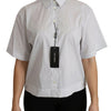 Dolce & Gabbana Elegant White Cotton Polo Top