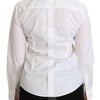 Dolce & Gabbana Elegant White Collared Long Sleeve Polo Top