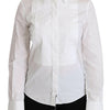 Dolce & Gabbana Elegant White Collared Long Sleeve Polo Top