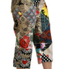 Dolce & Gabbana Elegant High Waist Cropped Silk Blend Trousers