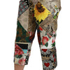 Dolce & Gabbana Elegant High Waist Cropped Silk Blend Trousers