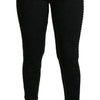 Dolce & Gabbana Elegant High Waist Skinny Black Brocade Pants