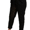 Dolce & Gabbana Chic Tapered High Waist Lace Pants