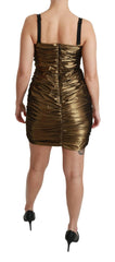 Dolce & Gabbana Bronze Bodycon Sheath Mini Dress