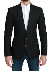 Dolce & Gabbana Elegant Black Virgin Wool Formal Blazer