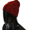 Costume National Chic Red Beanie Wool Blend