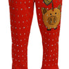 Dolce & Gabbana Chic Red Piggy Bank Print Sweatpants