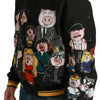 Dolce & Gabbana Multicolor Motive Bomber Style Jacket