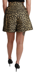 High Waist Black & Gold Luxe Shorts