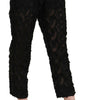 Dolce & Gabbana Elegant Straight Cropped Lace Trousers