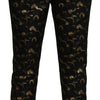 Dolce & Gabbana Elegant High Waist Tapered Brocade Pants