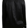 Dolce & Gabbana Elegant Silk Black Button-Up Blouse