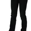 Costume National Chic Black Mid Waist Slim Fit Denim Jeans