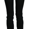 Costume National Chic Black Mid Waist Slim Fit Denim Jeans