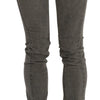 Costume National Chic Gray Slim Fit Cotton Jeans