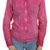 Chic Pink Cotton Polo Blouse by Ermanno Scervino