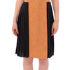 FILOS Silk Bronze & Black Sleeveless Sheath Dress