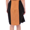 FILOS Silk Bronze & Black Sleeveless Sheath Dress