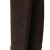 Dolce & Gabbana Studded Suede Knee High Boots in Brown