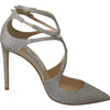 Jimmy Choo Platinum Ice Lancer Leather Pumps - Elegance Refined