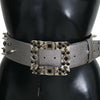 Dolce & Gabbana Stunning Silver Leather Crystal-Studded Belt